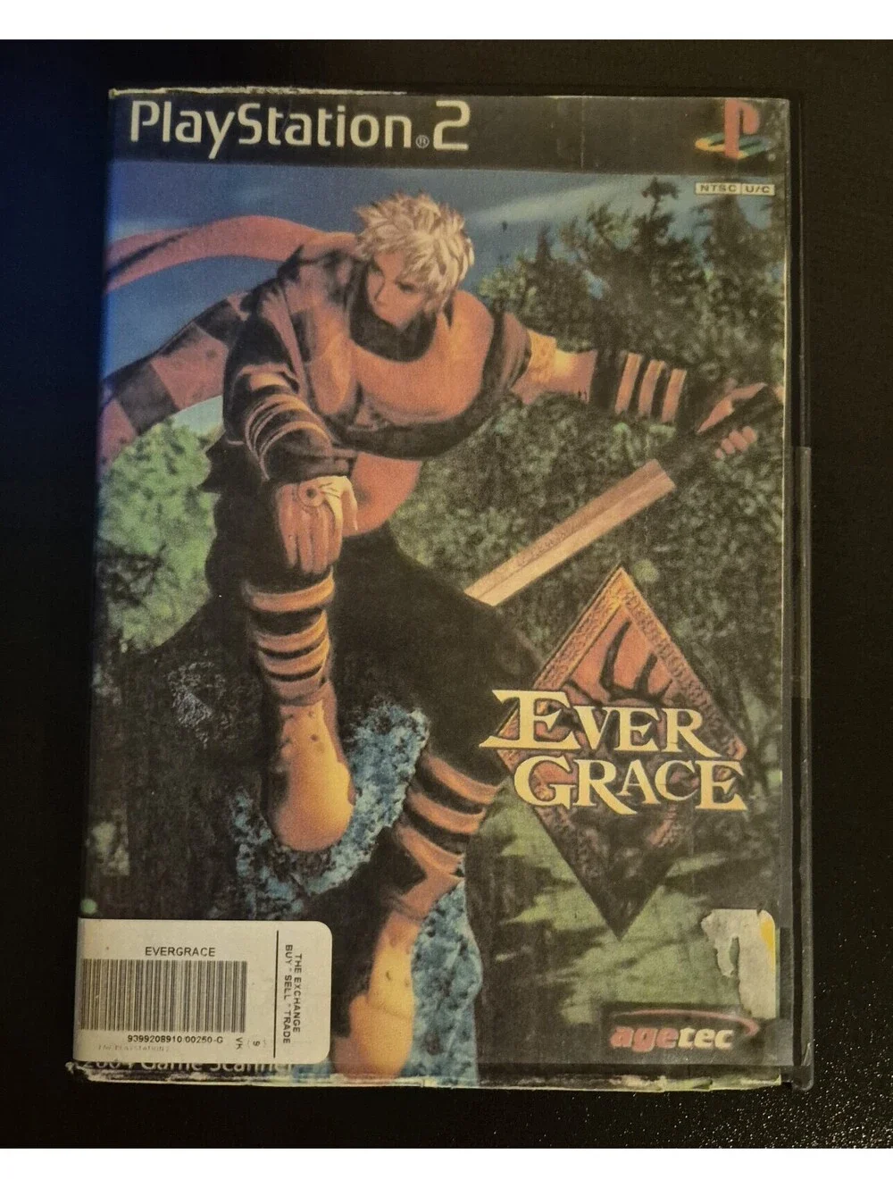 Agetec Evergrace Sony PlayStation 2 PS2 2000 Role Playing No Manual